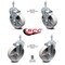 Service Caster Semi Steel Swivel TS Caster w/Roller Bearing-5" Wheels&3/8" Stems-2 w/BRK, 4PK SCC-TS20S515-SSR-381615-2-TLB-2 - alternate 4